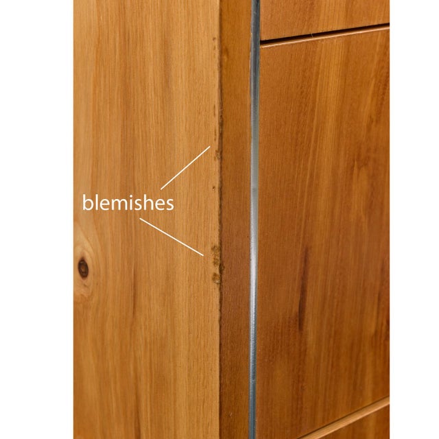 Wood Pair 1970s John Stuart Hickory Bachelors Chests or Large Nightstands For Sale - Image 7 of 12