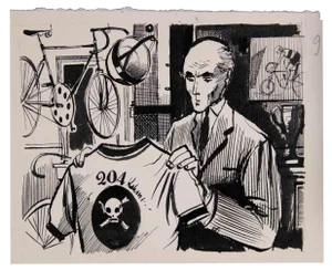 Norbert Meyre, Man With T-Shirt, Original Drawing, Mid-20th-Century