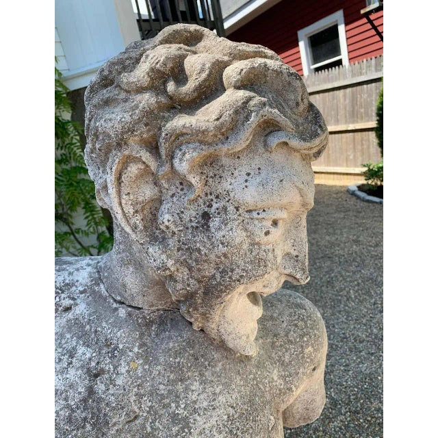 Baroque 18th Century Baroque Sandstone Sculpture of Satyr Herm For Sale - Image 3 of 7