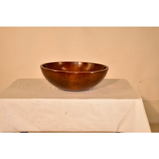 Mid-century hand turned walnut bowl with lovely figuring and color. Bowls are wonderful accessories for anywhere in the...