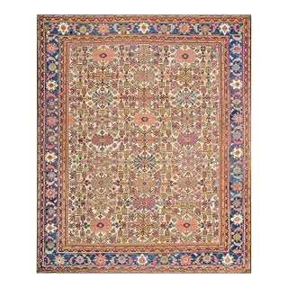 Superb Ivory, Blue and Purple Color With Symmetric and Florid Design Antique Sultanabad Rug For Sale