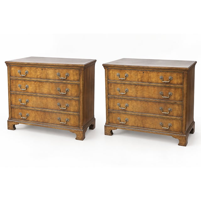 Kittinger Georgian Mahogany Four-Drawer Chests - A Pair For Sale - Image 6 of 8