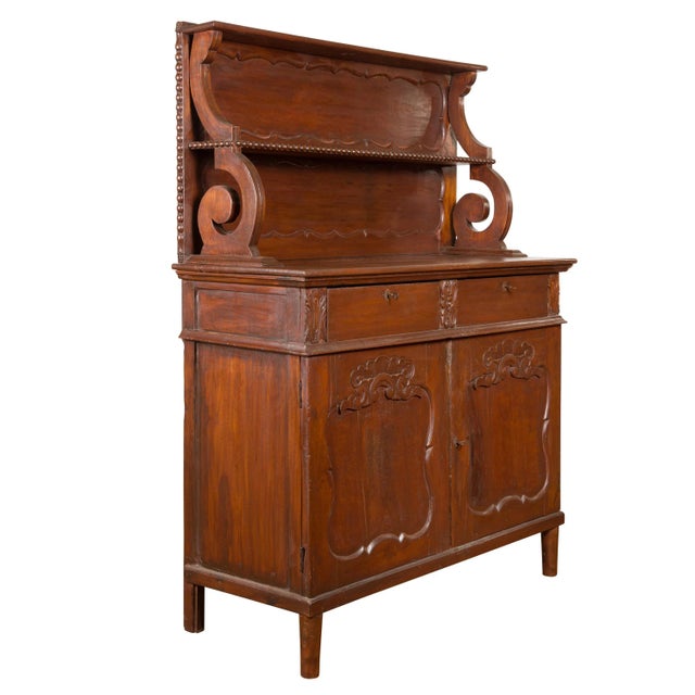 Early 20th Century Indonesian Display Cabinet with Shelves, Drawers and Doors For Sale - Image 13 of 13