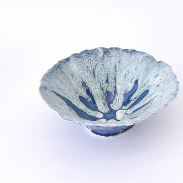 Contemporary Handcrafted "Icy Blue" Nesting Pinch Bowls by