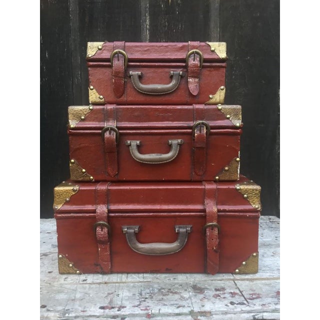 Vintage Style Stackable Display Luggage/Cases Set of 3 Chairish