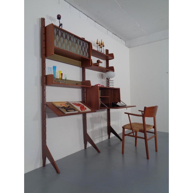 Ergo Teak Wall Shelving Unit by John Texmon Einar Blindheim for Blindheim, Norway, 1950s, Set of 9 For Sale - Image 4 of 18