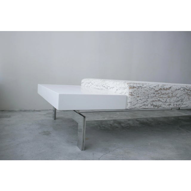 Metal Modern Stainless Steel Benches - a Pair For Sale - Image 7 of 11