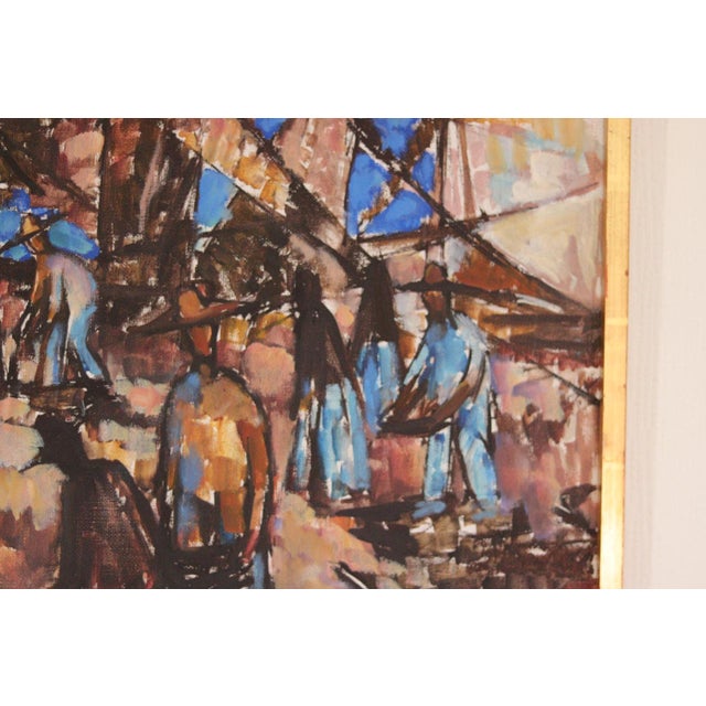 Lennart Andersson, Boats, 1959, Oil on Canvas, Framed For Sale - Image 4 of 18