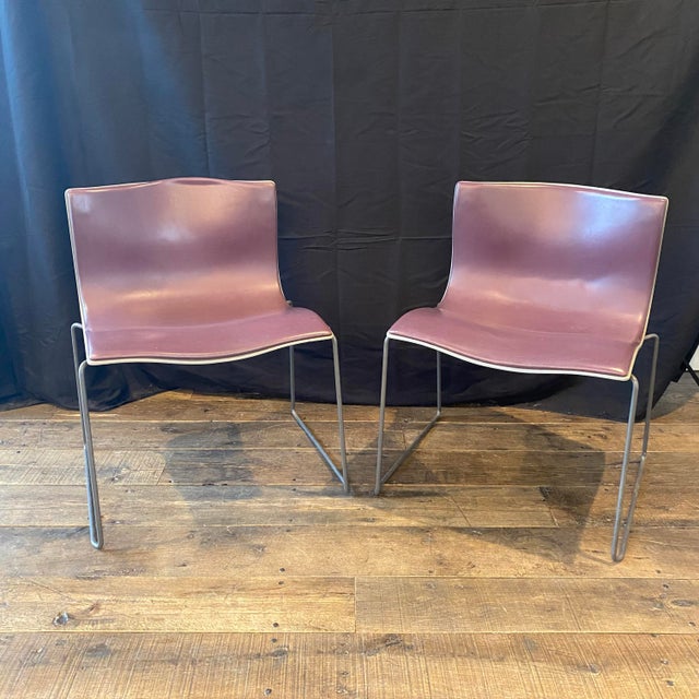 Mid-Century Modern Pair of Mid Century Modern Knoll Handkerchief Chairs by Massimo and Lella Vignelli For Sale - Image 3 of 17