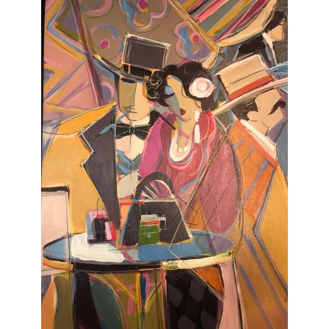 Modern Signed Original Isaac Maimon "Sharing Great Times" For Sale - Image 3 of 11