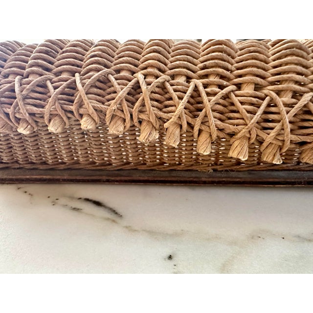 Wood Rare 19th Century Antique Handcrafted French Gathering Basket For Sale - Image 7 of 11