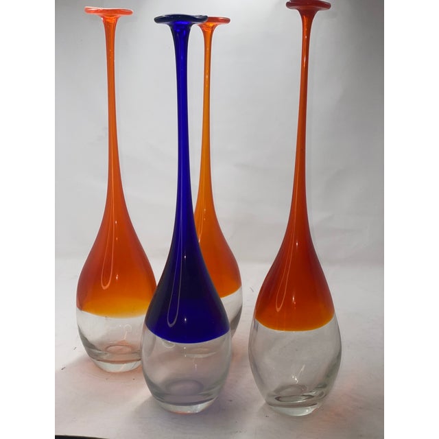 1960s Mid-Century Modern Kamei Glass Solifleur Bud Vases - Set of 4 For Sale - Image 5 of 15