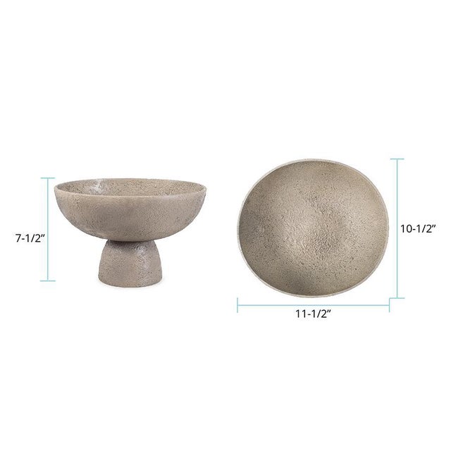 2020s Textured Blanton Taupe Round Bowl For Sale - Image 5 of 8
