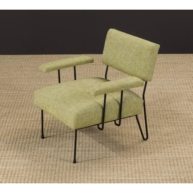 Mid-Century Modern Dan Johnson Pacific Iron Attributed Armchair, Mid Century Modern Lounge Chair, Sculptural Iron Frame Chair, Circa 1950s For Sale - Image 3 of 17