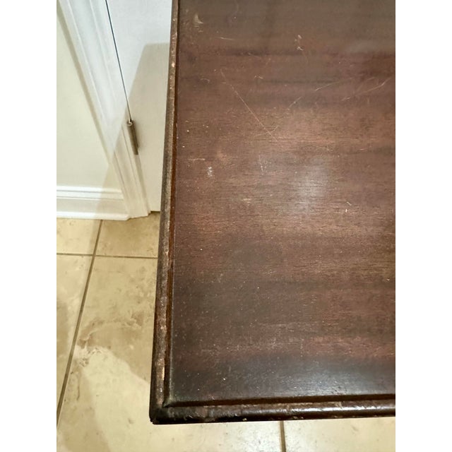 Mid 20th Century Pair of Potthast Brothers Style Mid-Century American Federal Mahogany Side Tables For Sale - Image 9 of 12