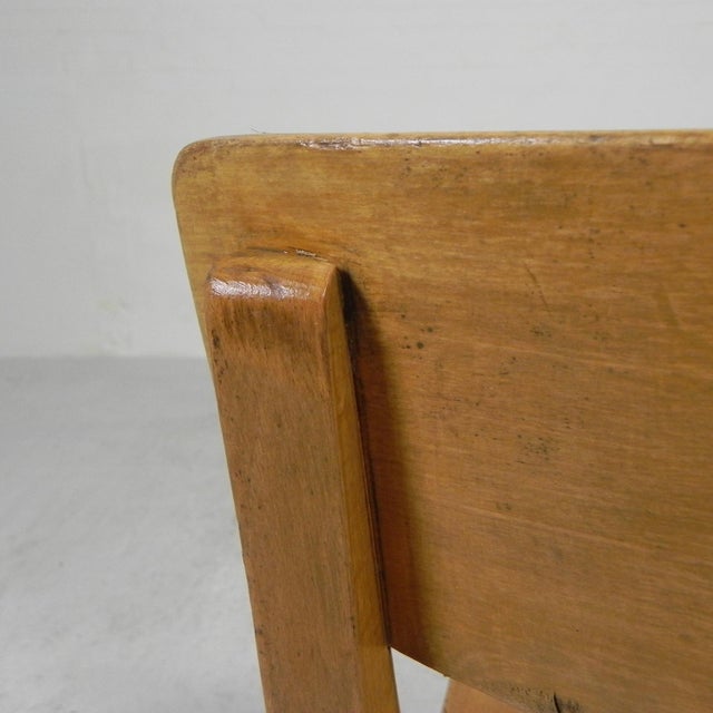 Industrial Wooden Swivel Chair, 1950s For Sale - Image 3 of 18
