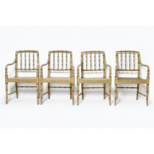 Late 20th Century Organic Bamboo McGuire Armchairs - Set of 4 For Sale - Image 10 of 13
