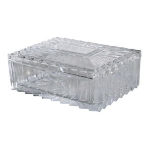 Mid 20th Century Hollywood Regency Art Deco Glass Trinket Box
