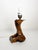 The lampshade is not included ! French table lamp dating from the 1960s, crafted from a sculptural piece of olive wood....