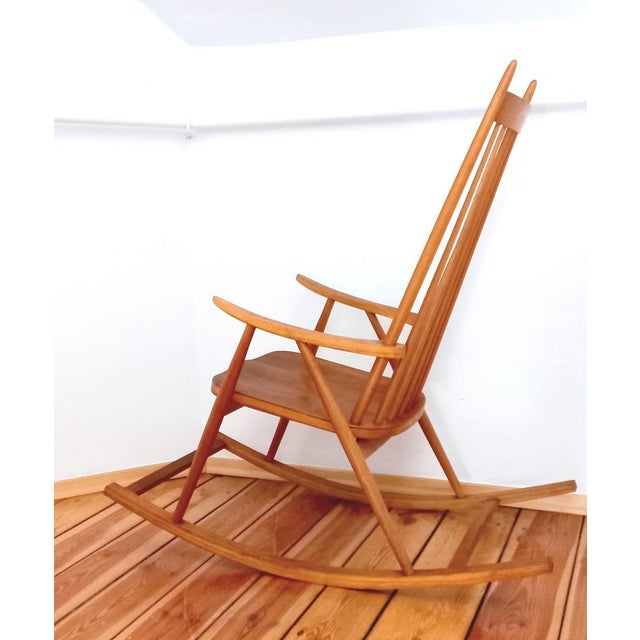 Vintage Rocking Chair from Drevopodnik Holesov, Czechoslovakia, 1960s For Sale - Image 12 of 14