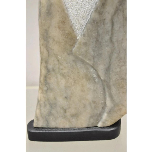 Late 20th Century Ned Archuleta Native American Figural Woman Carved Alabaster Figure Sculpture For Sale In Philadelphia - Image 6 of 11