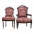 Antique Victorian Eastlake Fleur De Lis Upholstered Parlor Chairs For Sale