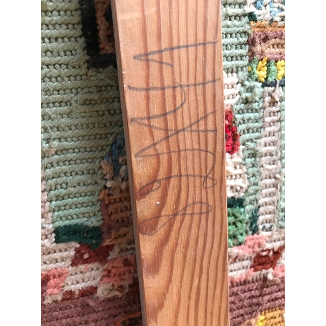 Hand-Woven Art Tapestry, 1950 For Sale - Image 12 of 15