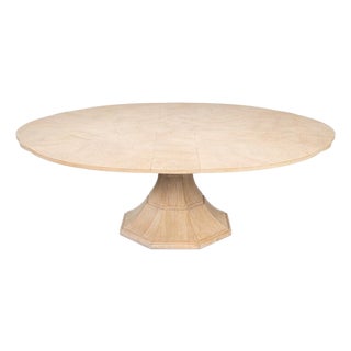 Bleached Oak Expanding Dining Table - 85 1/2" For Sale