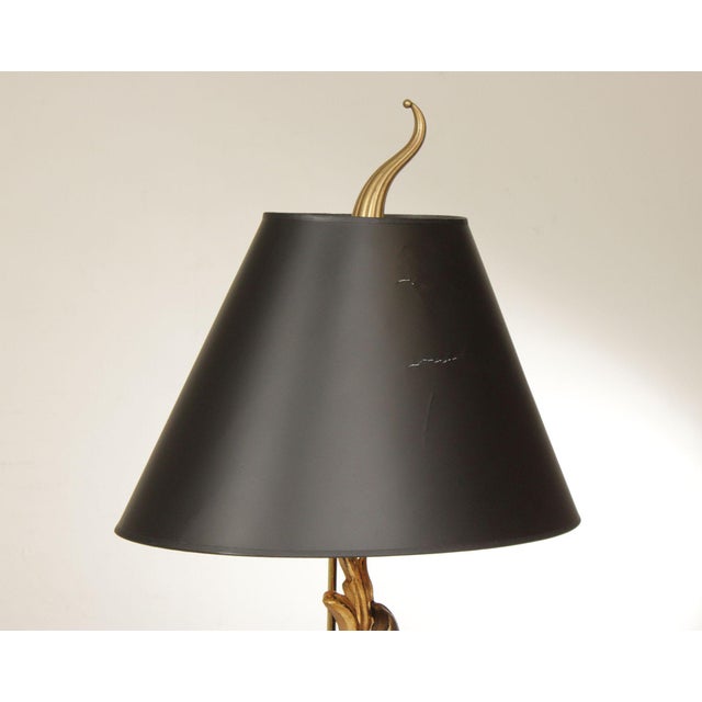 2000 - 2009 Chelsea House Gilt Carved Dolphin Table Lamp For Sale - Image 5 of 12