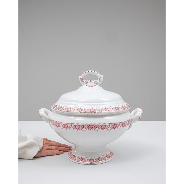 20th Century Belgian Special Edition Porcelain Tureen With Lid For Sale - Image 18 of 18