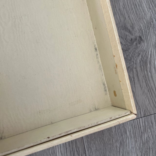 1950s Embossed Tooled Leather-Like Box With Lid For Sale - Image 9 of 13