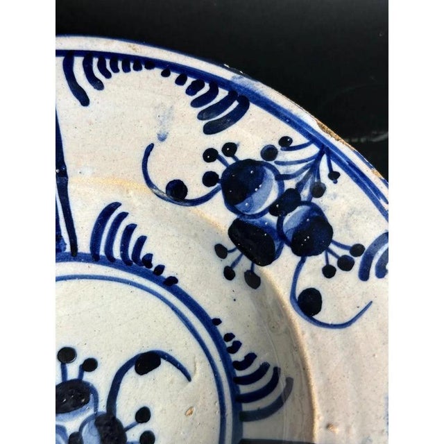 Antique Catalan Cirereta Series Dish in Ceramic, Spain, 19th Century For Sale - Image 4 of 9