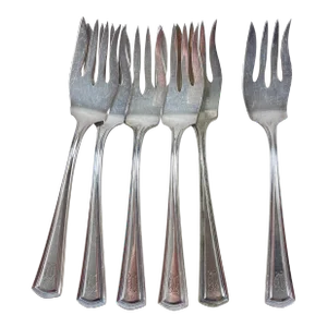 Alvin Estate Silverplate George Washington Cake Forks, Set of 6