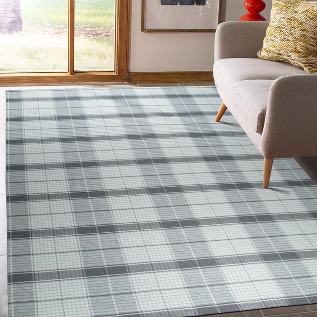 Light Gray 5x8 Lila Bianca Gray Geometric Modern Flatweave Wool Carpet Rug For Sale - Image 8 of 8