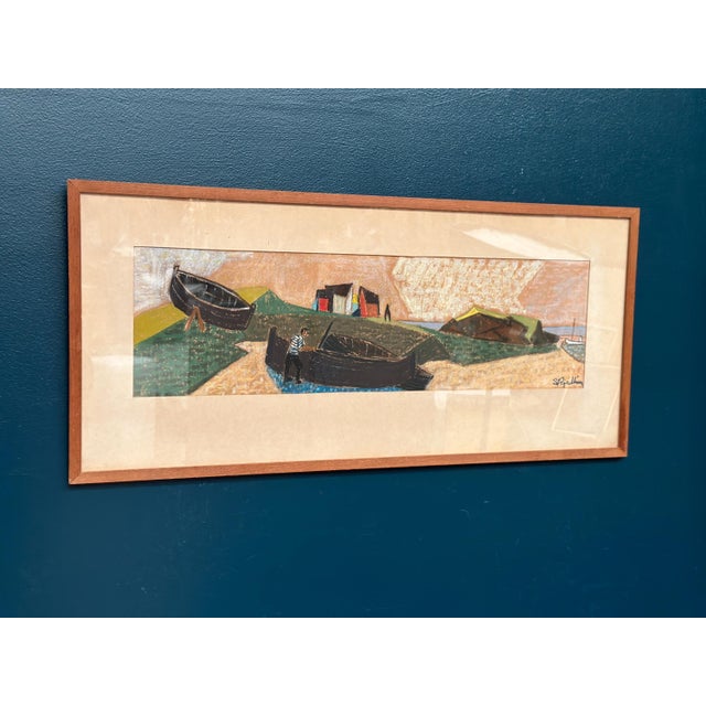 S. Rjellim, Shore, 1950s, Oil on Panel, Framed For Sale - Image 12 of 18