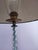 Aqua Table Lamp with Marble Base and Bronze Leaf Decoration, Italy, 1950s For Sale - Image 8 of 18