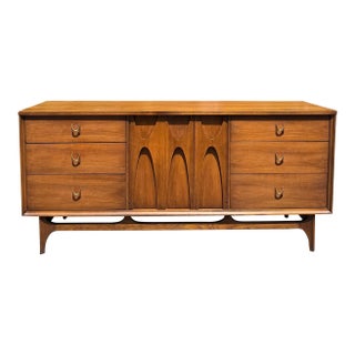 Mid Century Modern Broyhill Brasilia Lowboy 9-Drawer Dresser Credenza, Attributed For Sale