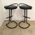 Postmodern Italian Black Rubber Bar Stools - Set of 2 For Sale - Image 12 of 13