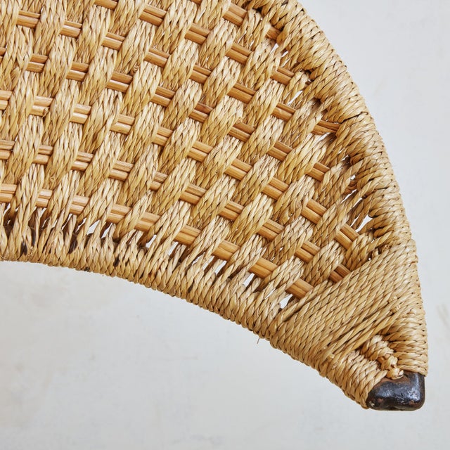 1980s Curved Wicker ‘Zest’ Chair Attributed to Francois Liguori, France 1988 For Sale - Image 5 of 11