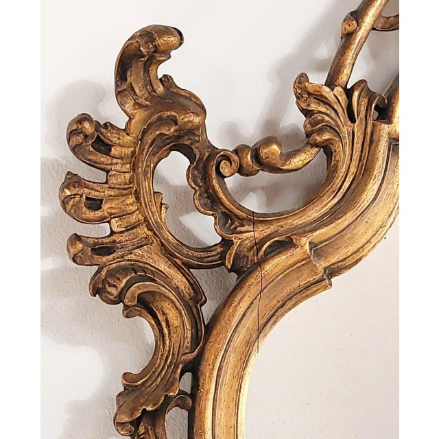 1920s Vintage Italian Giltwood Mirror, Circa 1920 For Sale - Image 5 of 7
