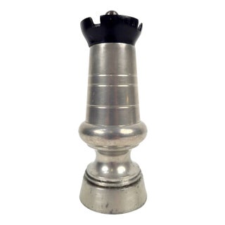 French Chess Tower Pewter Spice Mill, 1960 For Sale