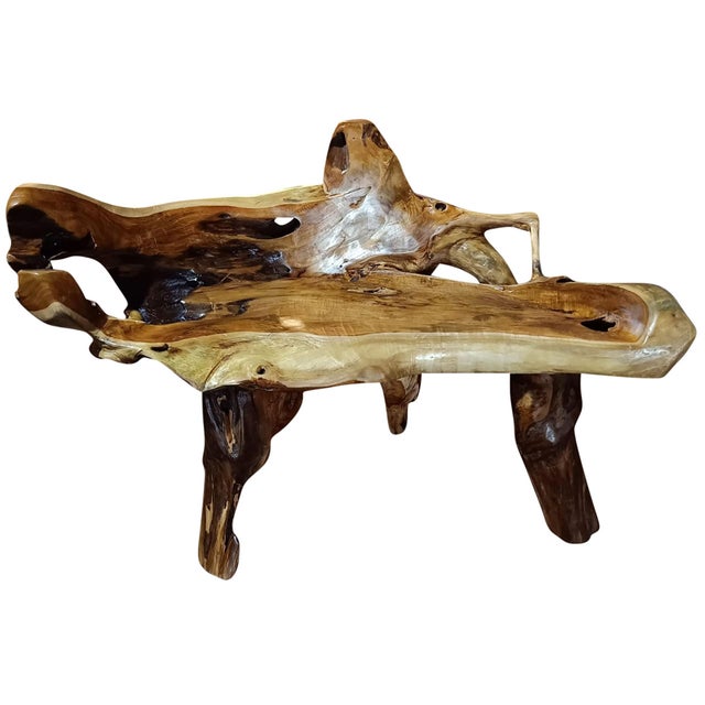 Organic Teak Root Bench Chairish