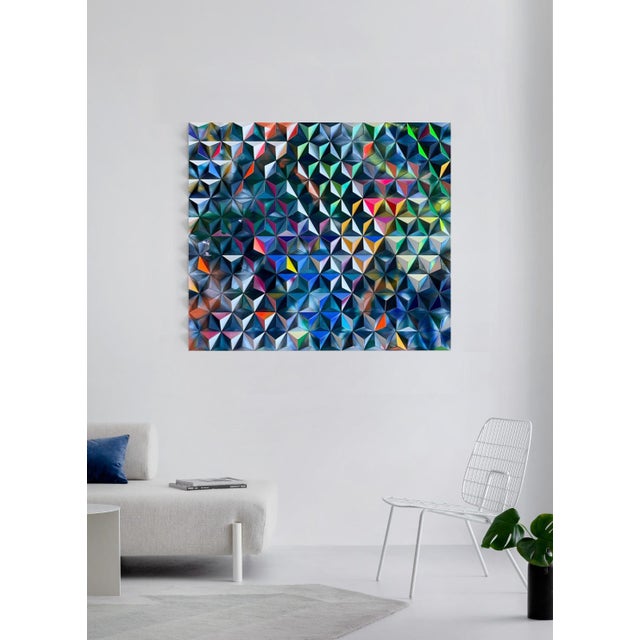 Blue Sebastian Welzel, FIS-7 Topographie, 2024, Cardboard, Limited Edition 1 of 1 For Sale - Image 8 of 10