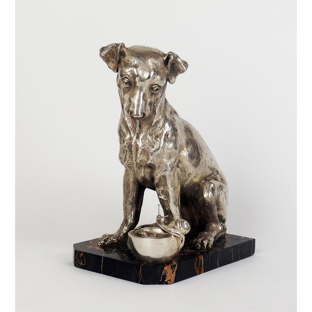 F Coffin, Jack Russell Dog Sculpture, 1920s, Bronze and Marble For Sale - Image 14 of 14
