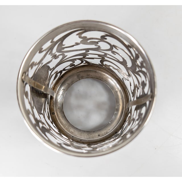 20th Century American Sterling Silver Wine Bottle Holder With Monogram For Sale In New York - Image 6 of 10