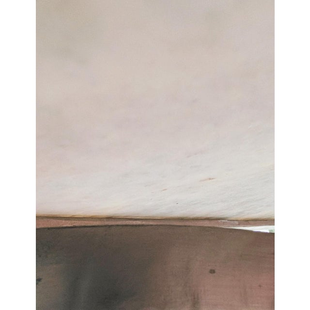 Vintage Italian Mid-Century Style White Marble-Top Accent Table For Sale In Los Angeles - Image 6 of 6