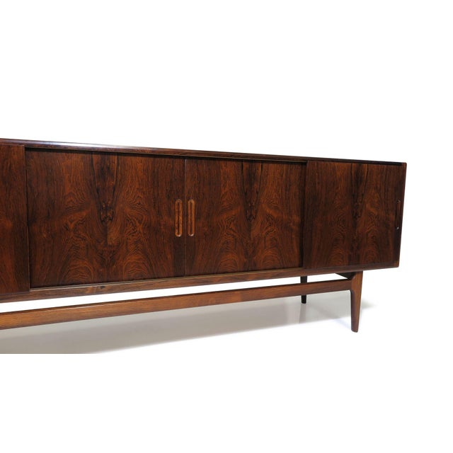 Mid 20th Century Elegant Danish Brazilian Rosewood Credenza For Sale In San Francisco - Image 6 of 10