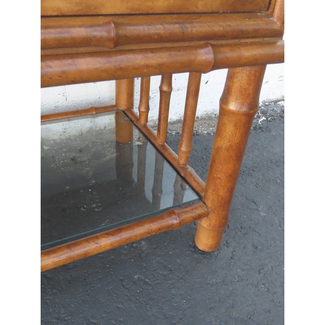 Brown American of Martinsville Hollywood Regency Bamboo Nightstands a Pair 6449 For Sale - Image 8 of 18