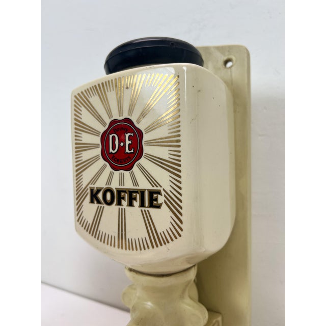 Glass Dutch Wall Coffee Grinder with Cups and Container, 1950s, Set of 6 For Sale - Image 7 of 11