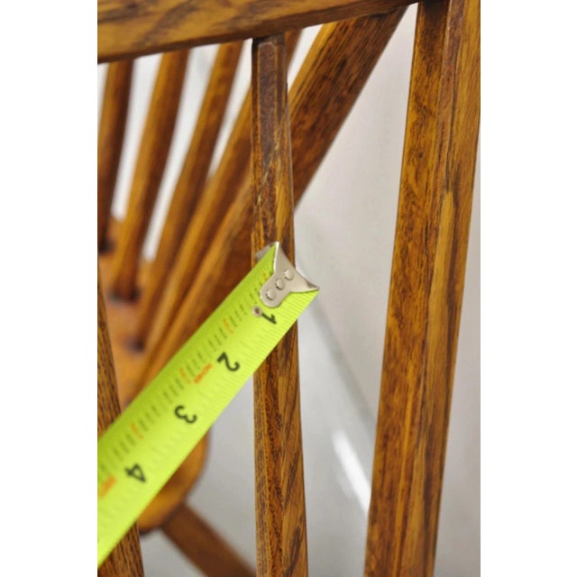 Brown Antique Hunt Country Furniture Colonial Pine Wood Hickory Style Side Chairs Pair For Sale - Image 8 of 11